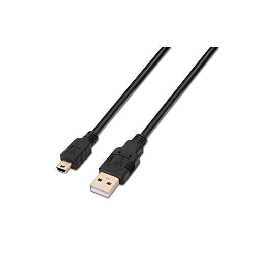 AISENS A101 – 0026 – USB 2.0 Kabel (3 m, für Handys und Digitalkameras) schwarz von AISENS