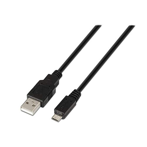 AISENS A101 – 0028 – 1.8 m USB 2.0 Kabel für Handys, Schwarz von AISENS