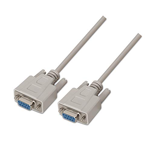 AISENS A112-0067 Null-Modem-Kabel, 1,8 m, für serielle Kommunikationsgeräte, Beige von AISENS