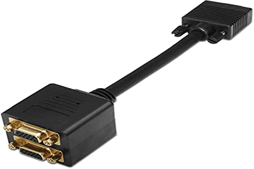 AISENS A113 – 0080 – Y-Adapter (SVGA HDB15/M-2 X HDB15/H, 20 cm) schwarz von AISENS