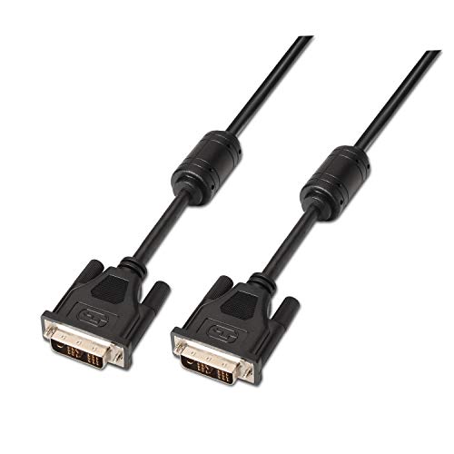 AISENS A117-0086 DVI-Kabel 18+1 mit Ferrit, 1,8 m, unterstützt Auflösungen von 1920 x 1200, Schwarz von AISENS