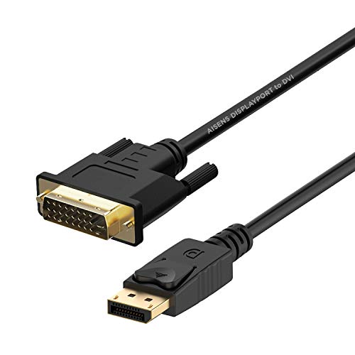 AISENS - A125-0366 Konverterkabel Displayport auf DVI, DP Stecker auf DVI Stecker, Schwarz, 2,0 m von AISENS
