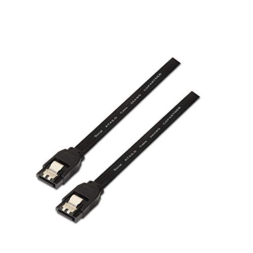 AISENS A130 – 0157 – Datenkabel mit Verankerungen (0.5 m, für SATA Festplatten) schwarz von AISENS