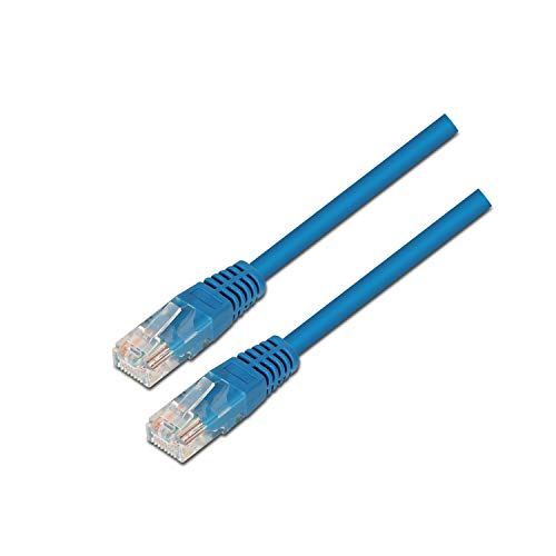 AISENS A133 – 0191 – Brauseschlauch RJ45-Patchkabel (1 m, 10/100 Mbit/s, Switch/Router/Modem/Patchpanel/Patchfeld/Access Point/Champs-) blau von AISENS