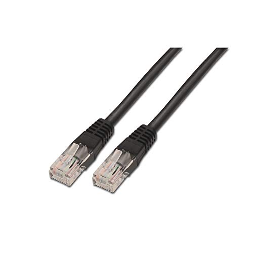 AISENS A133 – 0202 – Brauseschlauch RJ45-Patchkabel (0,5 m, 10/100 Mbit/s, Switch/Router/Modem/Patchpanel/Patchfeld/Access Point/Champs-Verbindung) schwarz von AISENS