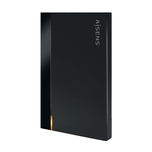 AISENS - ASE-2524B - Externes 2,5-Zoll-Gehäuse Ase-2524B 9,5 mm SATA A USB 3.0/USB3.1 Gen1, Schwarz von AISENS