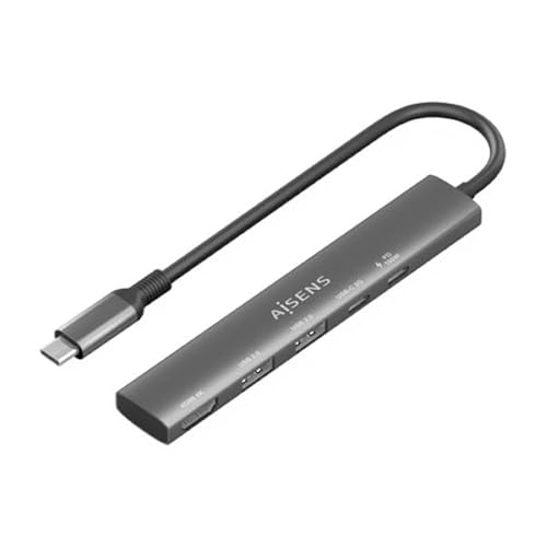 AISENS Docking USB Typ-C ASUC-5P022-GR - 1 x HDMI - 2 x USB - 1 x USB Typ-C PD- Grau von AISENS