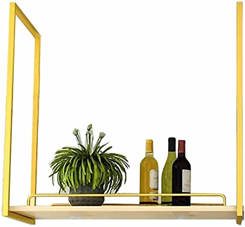 AISHANGTAO Deckenregal-Hängeregal, schwebendes Regal-Pflanzgefäß, dekorativer Metallrahmen für Küche/Bar/Esszimmer, Gold von AISHANGTAO