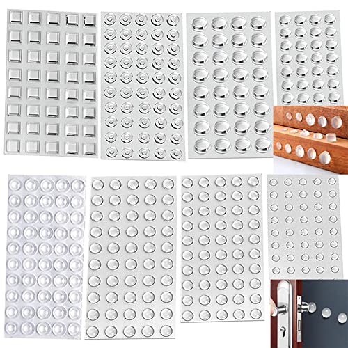 Elastikpuffer 379 Stück Gummifüße Selbstklebend Elastikpuffer Transparent Schutzpuffer Möbelpuffer Türpuffer Selbstklebende Gummipuffer Lärm Dämpfung Pads Anschlagpuffer (8 Größen) von AISHOW