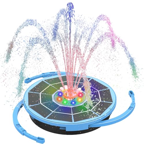 AISITIN LED Solar Springbrunnen für Außen mit 3000mAh, 3,5W Solar Schwimmender Fontäne Pumpe mit Verschiedene Sprüh Effekten, Solarbrunnen für Draussen mit Hellblau Glasscheibe für Garten,Teich AISITIN LED Solar Springbrunnen für Außen mit 3000mAh, 3,5W Solar Schwimmender Fontäne Pumpe mit Verschiedene Sprüh Effekten, Solarbrunnen für Draussen mit Hellblau Glasscheibe für Garten,Teich von AISITIN