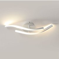 Aiskdan - Gebogene LED-Deckenlampe, 13W, Modernes Design aus Metall für Wohnzimmer, Esszimmer, Schlafzimmer, Flur, Balkon (Warmes Licht 3000K) von AISKDAN