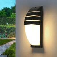 LED-Wandleuchte 12W Schwarz Warmweiße Beleuchtung 3000K Einstellbarer Abstrahlwinkel Wasserdicht IP65 für Innen- und Außenbereich Garage Terrasse von AISKDAN