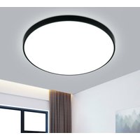 Schwarze LED-Deckenlampe, 24W 6500K - Wasserdicht IP54 - Ideal für Badezimmer, Wohnzimmer, Küche, Schlafzimmer - Ø27cm - Aiskdan von AISKDAN