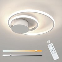 Aiskdan - Dimmbare led Deckenleuchte 22W 3375LM, Deckenlampe mit Fernbedienung Ø40cm, Einstellbares Licht 3000K-6500K für Badezimmer, Schlafzimmer, von AISKDAN