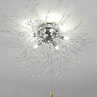 Aiskdan - Luxuriöser Nordic Kristall-Deckenleuchter, Moderner Pusteblumen-Lüster für Schlafzimmer, Wohnzimmer, Esszimmer - Chrom - Dimmbar 3000-6000K von AISKDAN