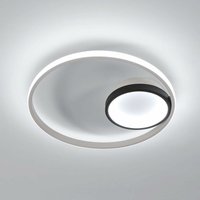 Moderne LED-Deckenleuchte 40W - Schwarze runde Deckenleuchte 4500LM, Kaltes weißes Licht 6500K für Schlafzimmer, Küche, Flur, Badezimmer - Ø40cm von AISKDAN