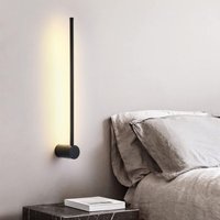 Moderne LED-Wandleuchte, schwarze minimalistische lange Innenleuchte, 12 w 3500 k warmweiße Lichtleuchte für Schlafzimmer, Esszimmer, Wohnzimmer, Flur von AISKDAN