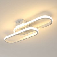 Moderne led Deckenleuchte 32W 3600LM - 50cm Acryl Lampe Weiß, Warmweißes Licht 3000K, Ideal für Wohnzimmer, Schlafzimmer, Küche, Badezimmer, Flur, von AISKDAN