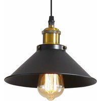 E27 Retro Pendant Light, Vintage Pendant Light, Industrial Chandelier, Metal, Ceiling Light, Black, Ceiling Light, for Dining Room, Living Room, von AISKDAN