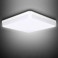 LED-Deckenleuchte,Weiße quadratische 32W 6500 k IP44 Durchmesser 25 cm ideal für Badezimmer, Wohnzimmer, Küche, Schlafzimmer, Flur, Balkon - Aiskdan von AISKDAN