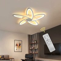 Dimmbare 30W LED-Deckenlampe mit Fernbedienung Weiße Beleuchtung 3000K-6500K Kreatives Design Acrylic Blütenblätter Ideal für Schlafzimmer, von AISKDAN