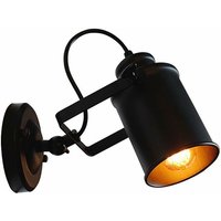 Retro Verstellbar Wandleuchte Wandlampe schwarz Metal Lampenschirm für Landhaus Schlafzimmer Wohnzimmer Esstisch (Type b) von AISKDAN