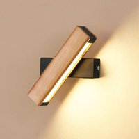 Aiskdan - Wandleuchte led Innen, Moderne Wandleuchte Holz 4W, 360 ° Drehbar Led Wandbeleuchtung Innen 3000k Farbtemperatur Wird für Schlafzimmer, von AISKDAN