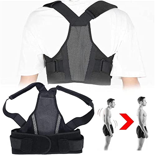 AISNXOQI 5 Größen Haltung Korrektor Verstellbarer Schulterrückvermittler Atmungsaktivem Rückenstütze Klammern Schulter Korrekturgürtel (Größe: Medium) Werkzeuge von AISNXOQI