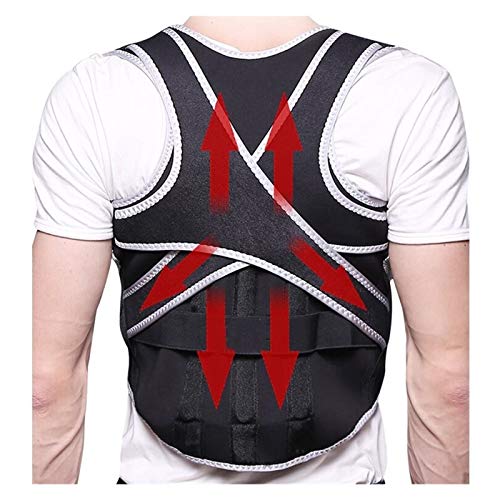 AISNXOQI Atmungsaktierbarer Haltung Korrektor Erwachsener Kyphose Korrekturgürtel direkter Rückenmännchen Rücken Korrektur Haltung Belt (Farbe: Blau, Größe: groß) von AISNXOQI
