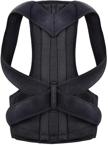 AISNXOQI Einstellbare Haltungskorrektor Rückenstütze die Schulter -Rücken -Klammerposition für Wirbelsäulen Korrekturpostural Fixer -Klebeband (Farbe: Schwarz, Größe: XXXL -Code) Tools von AISNXOQI