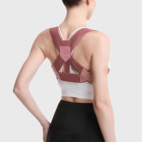 AISNXOQI Einstellbarer elastischer Korsett -Rückenhaltung Korrektur Kyphose Korrekturgürtel Anti -Hunchback -Bra Haltungskorrektor (Farbe: Rosa, Größe: l Code) Tools von AISNXOQI