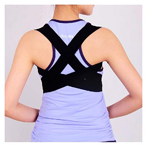 AISNXOQI Elastische Schulter -Schulterhaltung Korrektor Orthese Unterstützt Kyphose Slouch Gewohnheit Buckelgürtel (Größe: groß) von AISNXOQI
