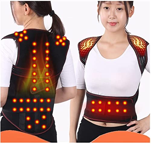 AISNXOQI Turmaline selbstheizende Magnettherapie Taille Rücken Schulter Haltung Korrektur Wirbelsäule Lendenhalle Rückenstütze Stützgürtel Schmerz Relief von AISNXOQI