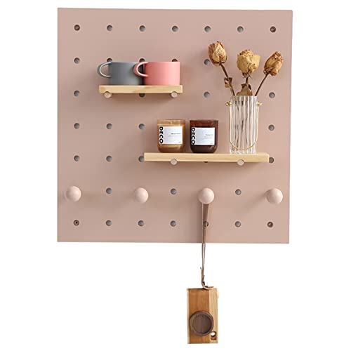 AISNXOQI Wandmontierter Stecktafel-Ausstellungsständer für Zuhause, quadratisches Holz-Stecktafel-Kombinationsset mit 2 Regalen und 4 Haken, modularer Aufbewahrungsorganisator für AISNXOQI Wandmontierter Stecktafel-Ausstellungsständer für Zuhause, quadratisches Holz-Stecktafel-Kombinationsset mit 2 Regalen und 4 Haken, modularer Aufbewahrungsorganisator für von AISNXOQI