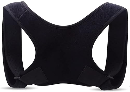 AISNXOQI Wirbelsäulenrückversorger Schutz Schulter einstellbarer Band Buckel zurück -Haltung Korrektorklammer (Farbe: Schwarz, Größe: S Code) Tools von AISNXOQI