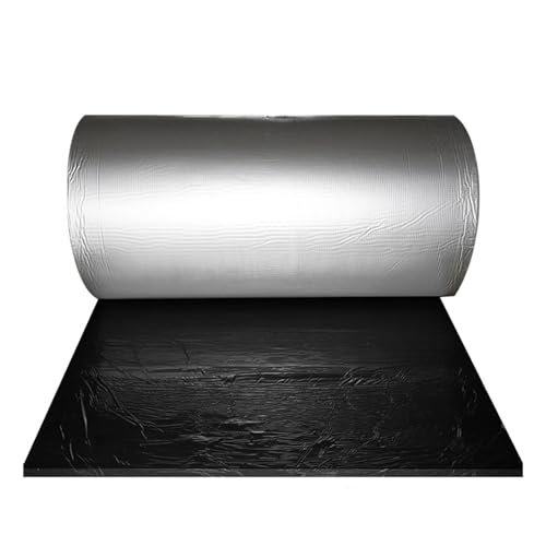 AITAF 5mm Dämmmatte Selbstklebend Kautschuk Isoliermatte Dämmmatten Autodämmung Wärmeschutzmatte Platten Dämmmatten Autodämmung Doppelte Alu-Luftpolsterfolie (Size : 1mx2m) von AITAF