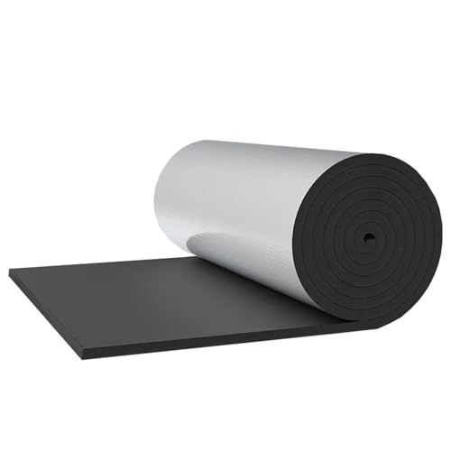 Dämmmatten Dämmung Isolierung mit Schaum Isolierungsfolie Wärmereflektierende Folie Heizkörper Aluminium Selbstklebend Isolierfolie Dämmfolie 5mm Dicke für Fußböden, Dächer, Garagentore ( Size : 1mx1m von AITAF