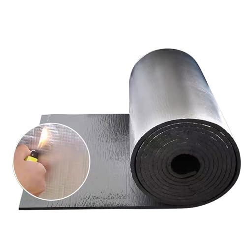 Dampfsperre Folie Dach Aluminium Selbstklebend Isolierfolie Dämmfolie Schalldämmungsmatten Reflexionsfolie Heizung Isolierfolie Thermofolie 5mm Dicke für Heizkörper, Böden, Dächer, Wände ( Size : 1mx2 von AITAF