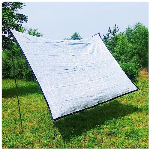 Schattiernetz Schattennetz Alu UV-Schutz 1x2m 2x2m 2x3m Aluminium Balkon Garten Netze Schattierungsnetz für Gewächshaus mit Ösen, 85% Schattierwirkung Sonnenschutzgewebe Beschattungsnetz Alu 3x4m (SI von AITAF