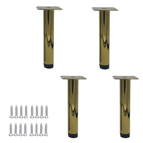 4pcs Verstellbare Möbelfüße, Metallschrankbeine, kalte Tischstahlbeine, DIY -Möbelersatz -Stützfuß, für Couchtisch, TV -Schrank, Ottomane, Bett, Sofa, mit Schrauben (12 cm), Go Going Go, Go Going, Go von AITEKODVG