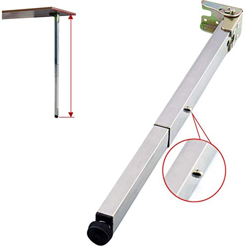 AITEKODVG 1 Edelstahlmöbel Bein, faltbares Hebeplattenbein, Teleskopstabstabstabstabstab -Stützfuß, einstellbare Schutzbasis mit Schrauben (125 cm) von AITEKODVG