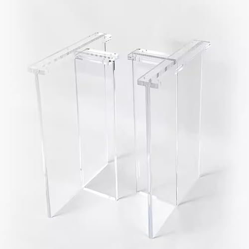 AITEKODVG 2 PCs transparente Acrylmöbel Beine Tshape Desk Beine Setzen Sie klare Esstischbeine für DIY -Bank oder Bürodekor 60 * 71 cm von AITEKODVG