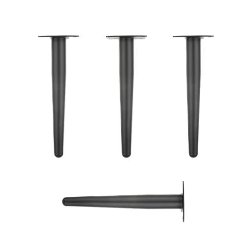 AITEKODVG 4pcs Edelstahlbeine Möbel Füße, Bettbeine Küchenschrank Füße, Couchsofa Beine Set Kleiderschrank Fuß für Schrank Arbeitstop Couchtisch (Größe: 60 cm, Farbe: matt schwarz) von AITEKODVG
