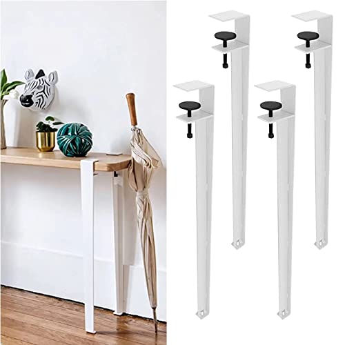 AITEKODVG 4pcs Verstellbare Metalltischbeine an Möbelbeinen für Esstisch und Couchtisch mit Bodenschutz 70 cm F Form Schreibtischbeine von AITEKODVG