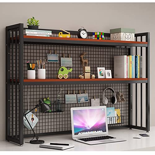 AITEKODVG Desktop-Organizer – kleines Desktop-Bücherregal, Computertisch-Desktop-Bücherregal, verstellbares Schreibtisch-Bücherregal, Aufbewahrungsregal für Desktop-Bürobedarf (Farbe: E) Hello von AITEKODVG