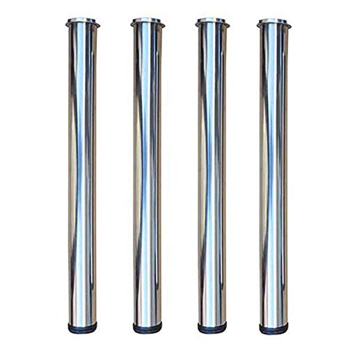 AITEKODVG Edelstahlmöbel Beine Set von 4 Metalltischbeinen mit verstellbaren Füßen für DIY -Schreibtisch Runde Austausch für Glas Couchtisch oder Küchenmöbel Silber Finish AITEKODVG Edelstahlmöbel Beine Set von 4 Metalltischbeinen mit verstellbaren Füßen für DIY -Schreibtisch Runde Austausch für Glas Couchtisch oder Küchenmöbel Silber Finish von AITEKODVG