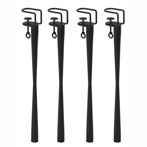 AITEKODVG Einstellbare Metalltisch -Beine abnehmbare Möbelbeine für Couchtisch Workbench Esstisch F Form Design 4pcs Schwarze Beine 71 cm/27,9in von AITEKODVG