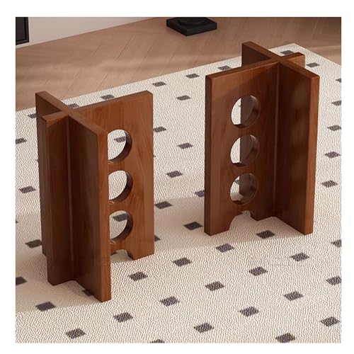 AITEKODVG Fuß für Tisch, Schraubfixierung Massivholzmöbel Beine, DIY Esstisch Island Tischbasen, Set von 2 Hochleistungs-Ersatztischbeinen für Kaffeetische modern (C-Brown, 45x45x70 cm) von AITEKODVG
