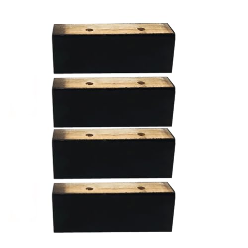 AITEKODVG Holzbett-Riser-Sofa Füße für Möbel l-Form Couch Füße Kommode Bein Set 4, Holzsofa Beine Ersatzmöbel Füße, Tischbeine Kommode Beine (C-In eine Linie 5 cm) von AITEKODVG