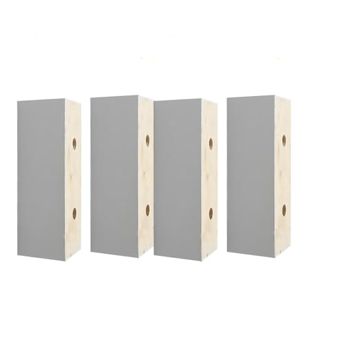 AITEKODVG Holzbett-Riser-Sofa Füße für Möbel l-Form Couch Füße Kommode Bein Set 4, Holzsofa Beine Ersatzmöbel Füße, Tischbeine Kommode Beine (D-In eine Linie 5 cm) von AITEKODVG